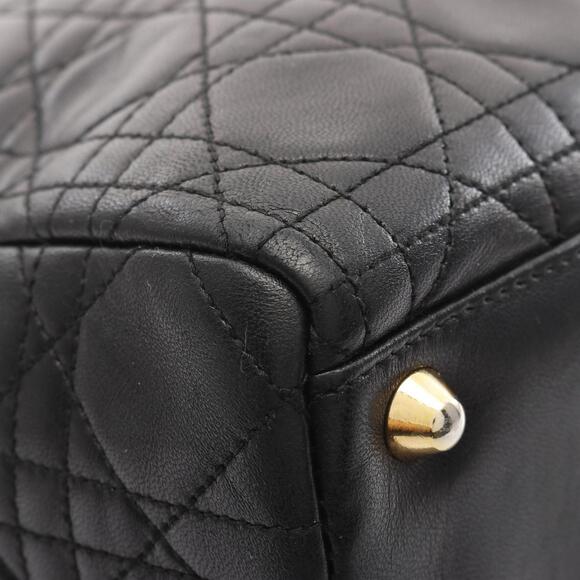 Christian Dior Lady Dior Cannage Handbag Leather Black - Picture 5 of 10